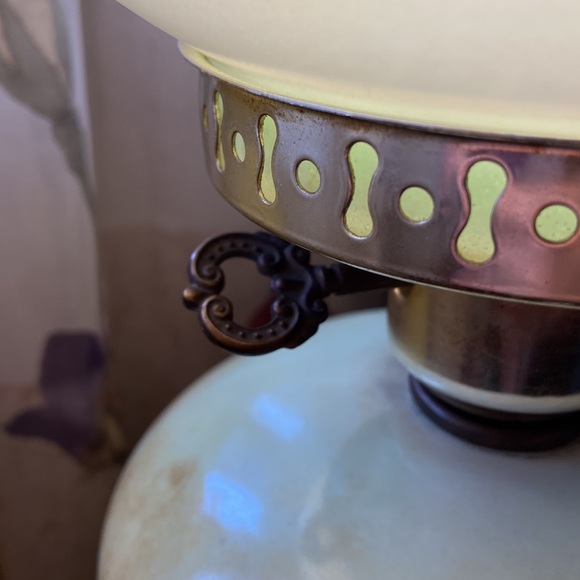 Antique Victorian hand painted gone with the wind globe lamp working - Picture 12 of 12